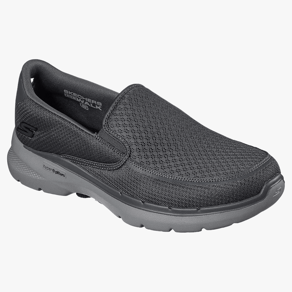 Skechers Mens Go Walk 6 Charcoal Sneaker | Skechers