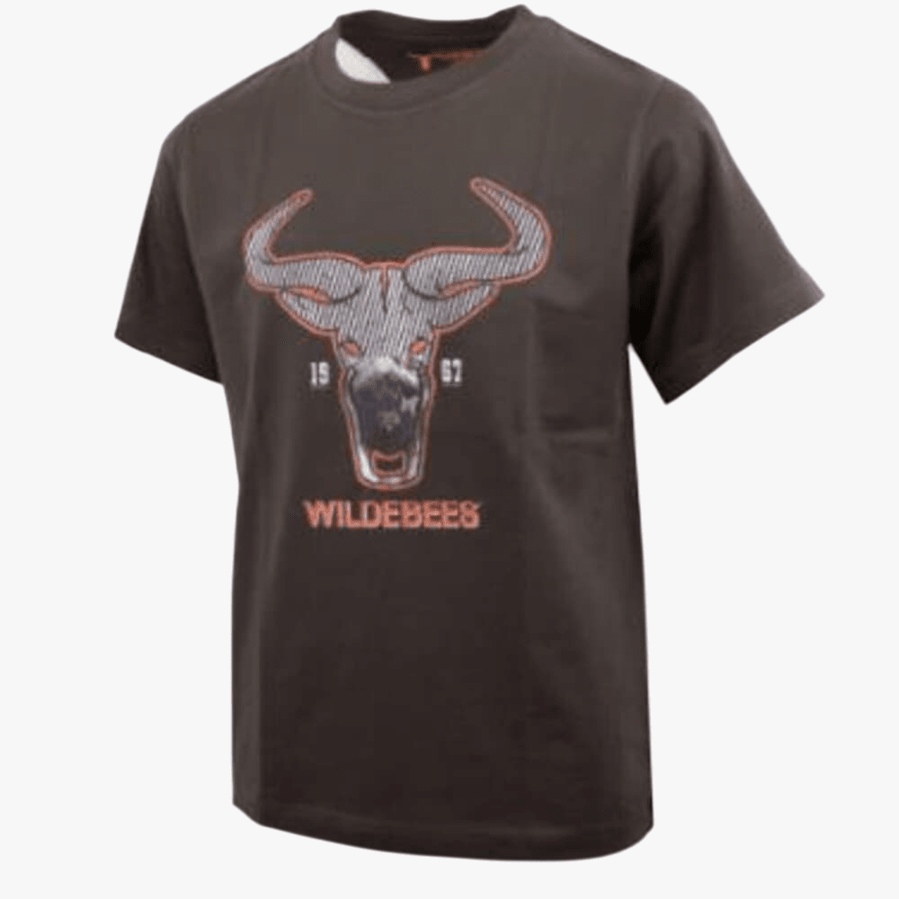 Wildebees Boys Stripe Logo Short Sleeve Tee Fatigue | Wildebees