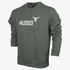 Wildebees Mens Split Logo Printerd Crew Sweater Light Olive Melange | Wildebees
