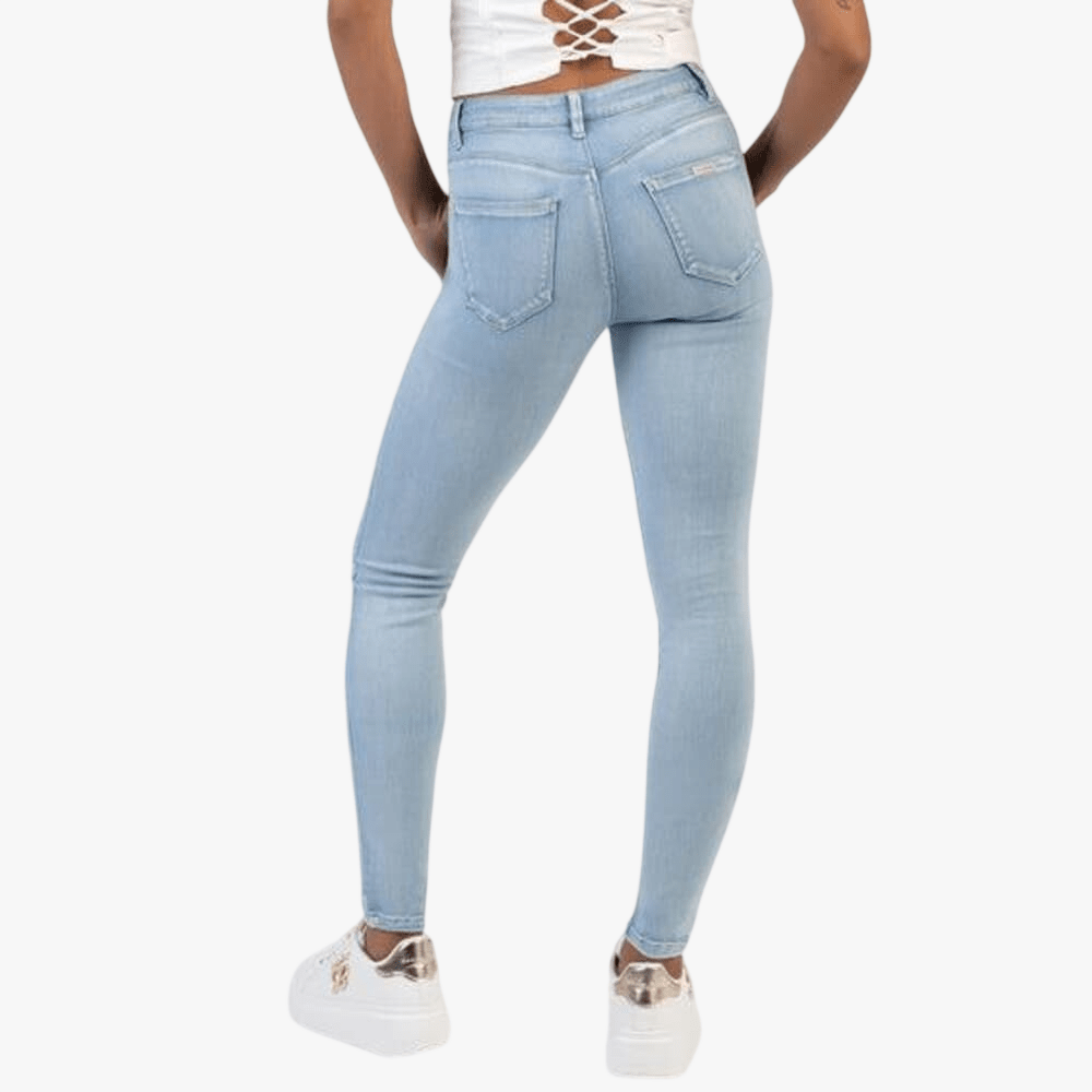 Sissy Boy Cara Skinny Mid Waist Jean Sateen Denim Light Vintage | Sissy Boy