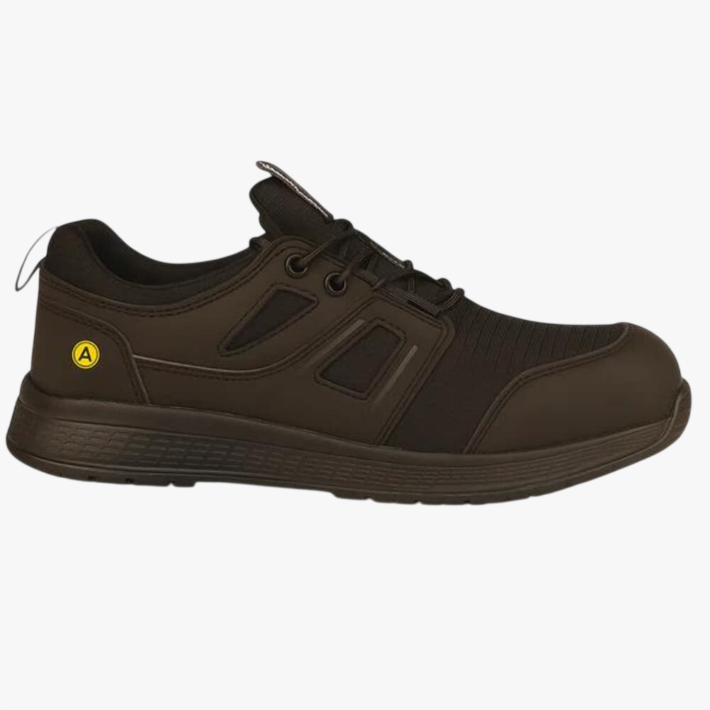 Everest Proedge Safety Fibreglass Toe Shoe Black