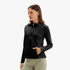 Freddy Womens High-Necked Zip Sweatshirt Freddy Logo On Sleeve Black | Freddy