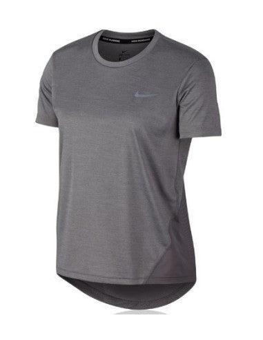 Nike Womens Miler Running Short Sleeve Tee 080 Grey