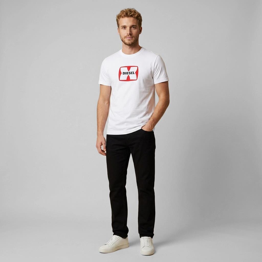 Diesel Mens X Logo Tee White | Diesel