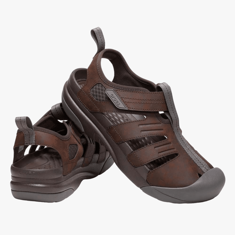 Crocs Mens Yukon Fisherman Sandal Espresso | Crocs