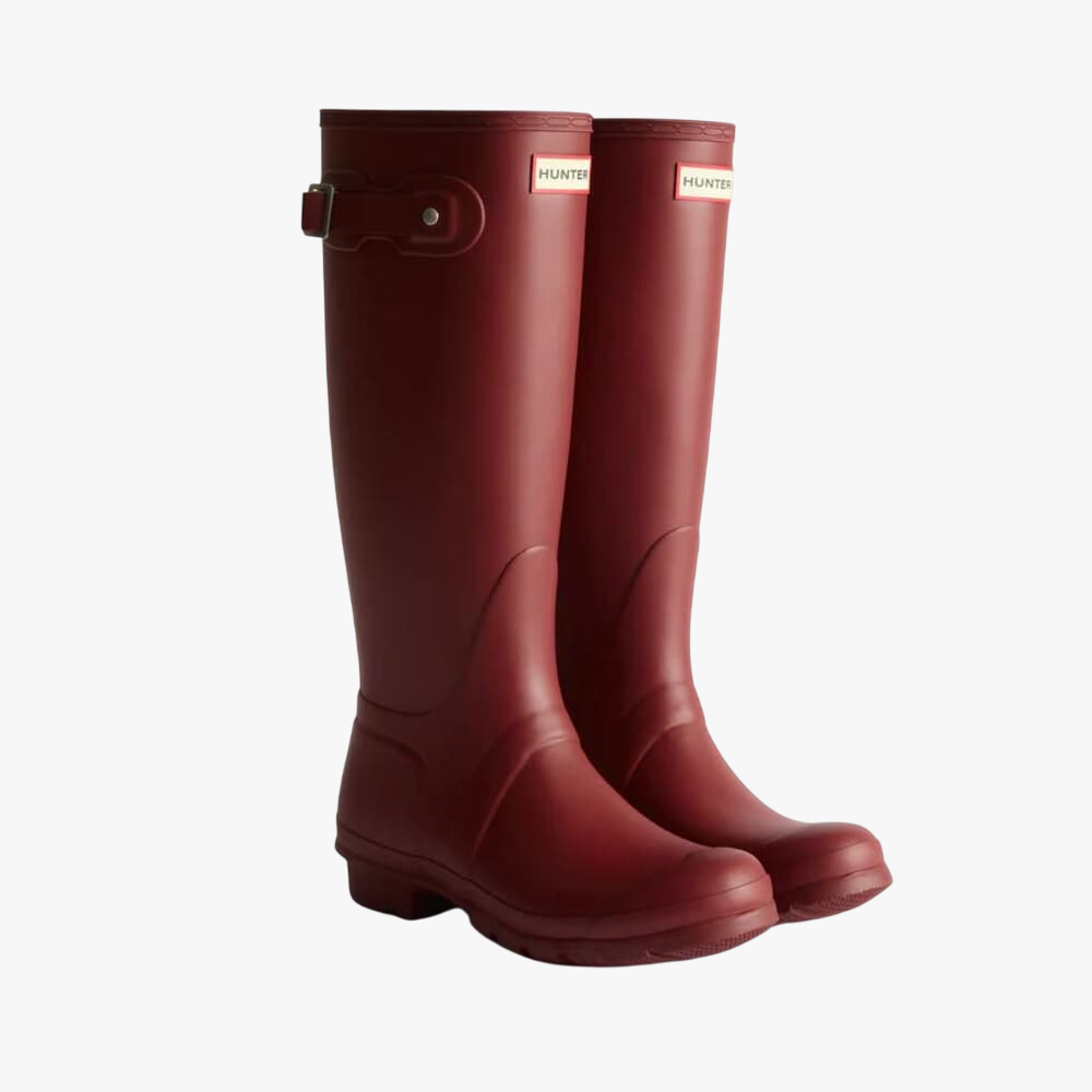 Hunter Womens Original Tri Col Tall Boot Merlot