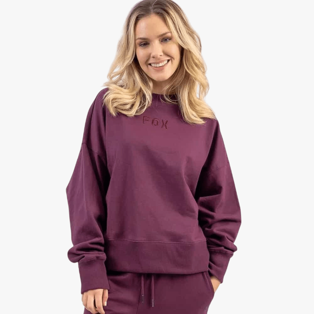 Fox Womens Wordmark Basic Crew Sweater Sangaria | Fox