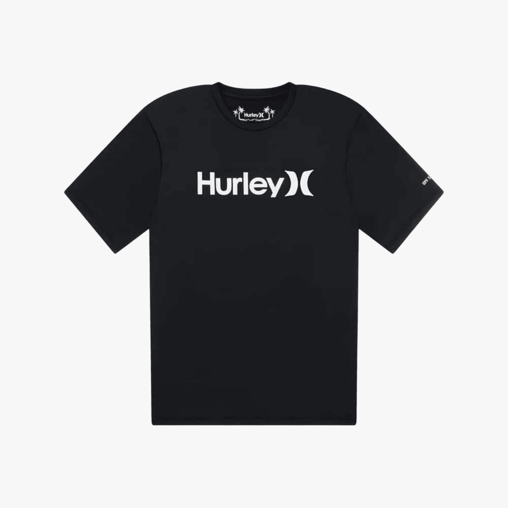 Hurley Oao Quickdry Rashgurd Short Sleeve Black | Hurley