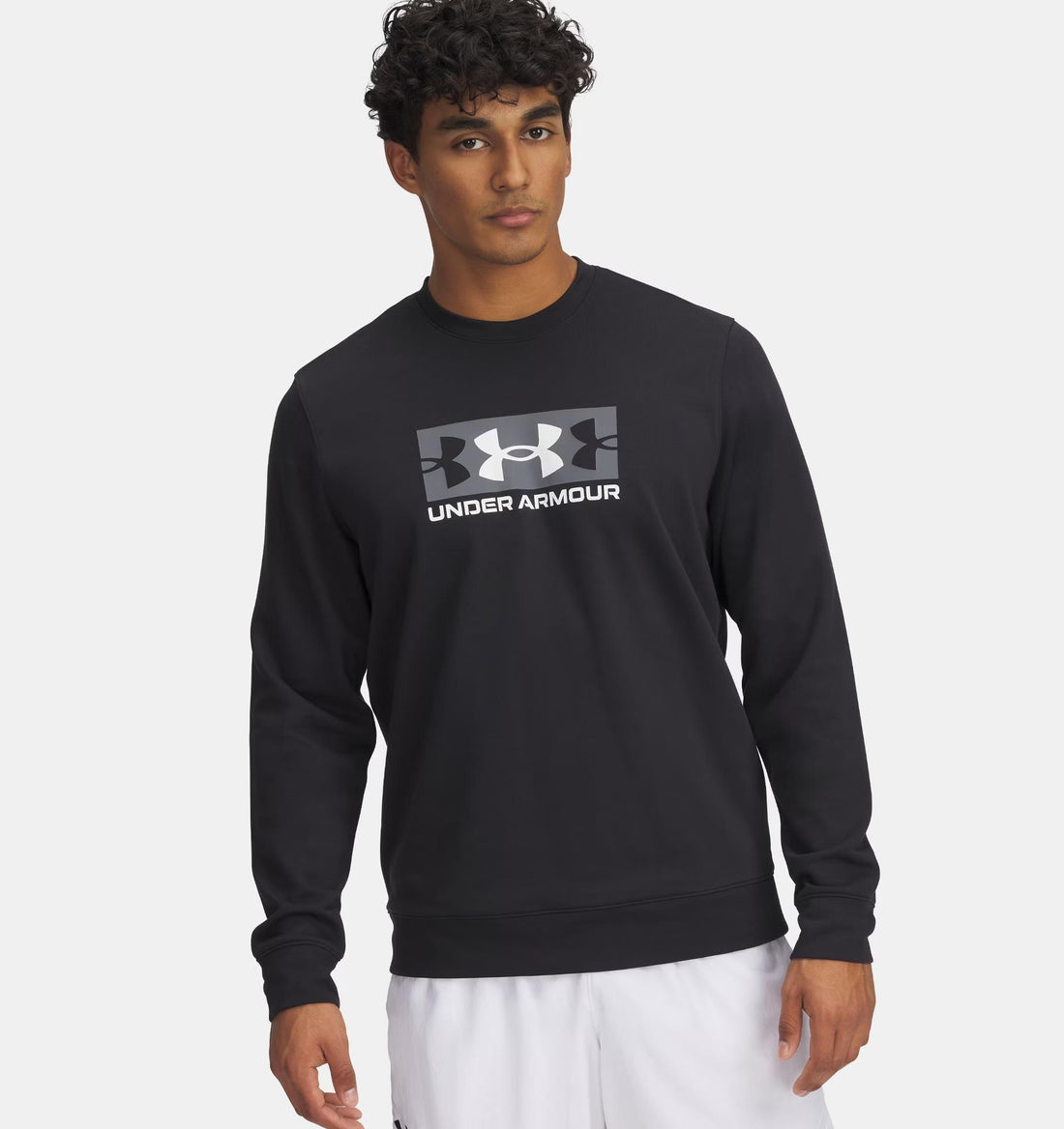 Under Armour Mens Rival Terry Logo Crew Sweater 001 Black