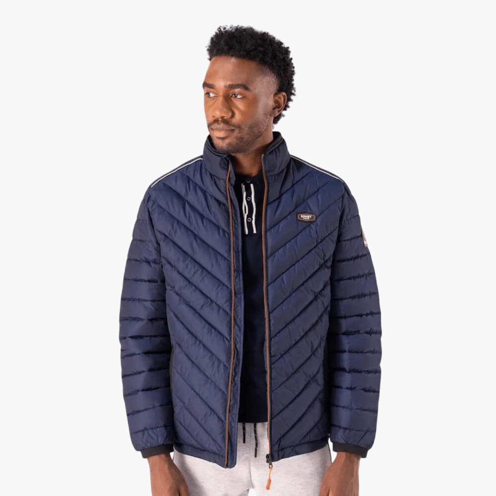 Soviet Mens Kirov Quilted Fashion Jacket Navy | Soviet