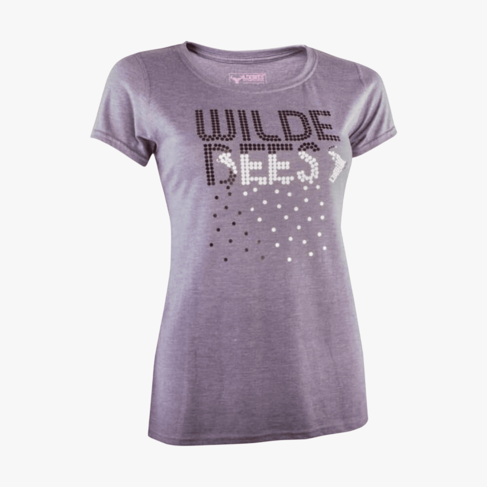 Wildebees Womens Sprangles Drip Short Sleeve Tee Lilac Mel | Wildebees