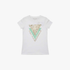 Guess Girls Geometric Floral Short Sleeve Tee Tru White | Guess