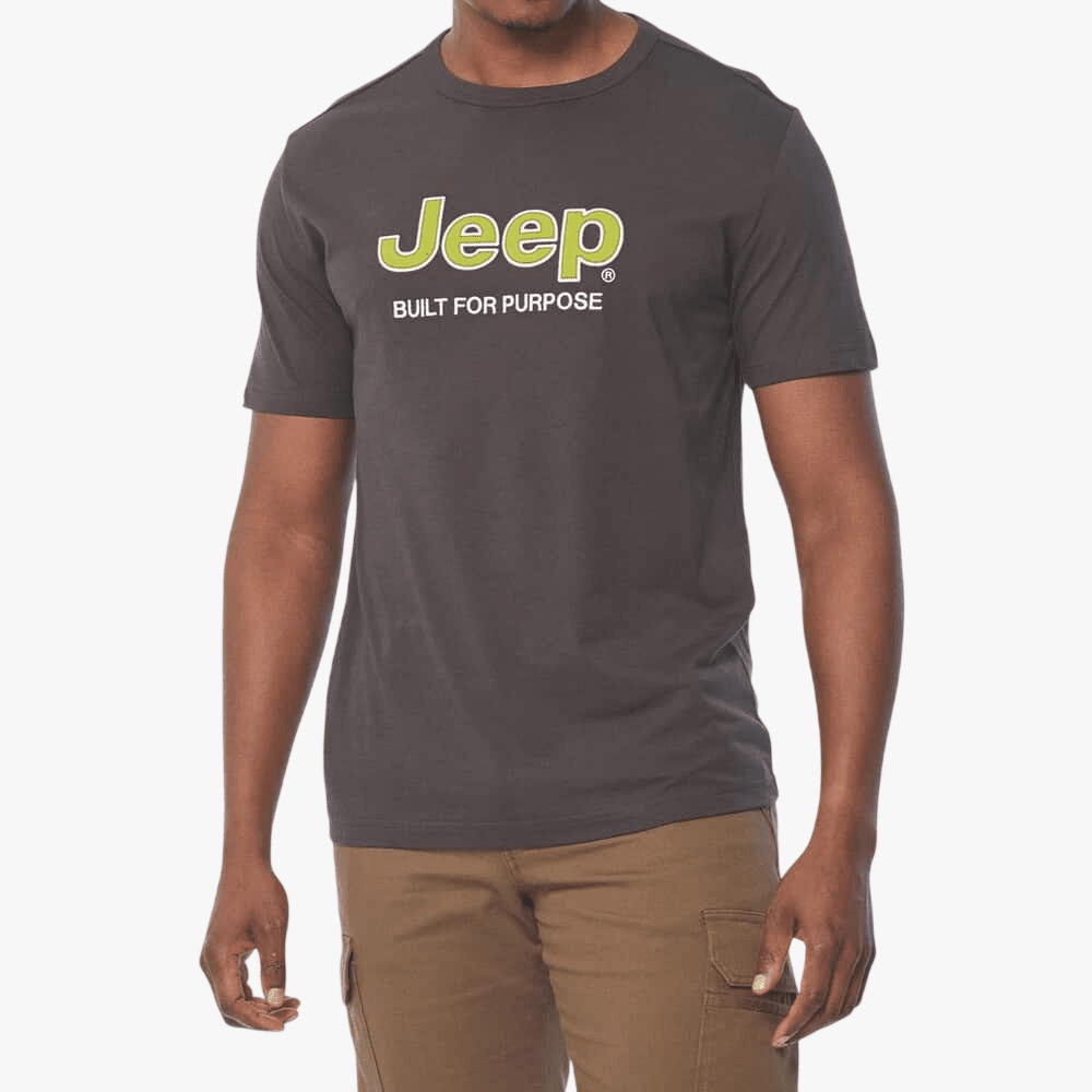 Jeep Mens Applique Short Sleeve Tee Grey | Jeep