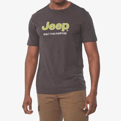 Jeep Mens Applique Short Sleeve Tee Grey | Jeep
