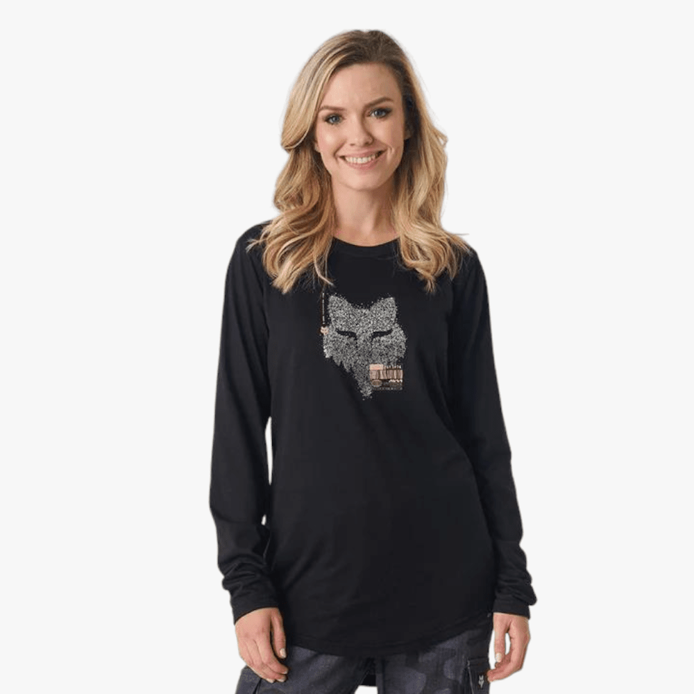 Fox Womens Smokey Long Sleeve Tee Black | Fox