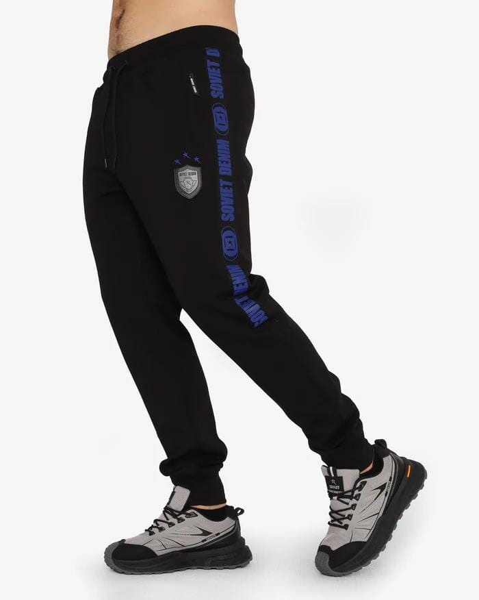 Soviet Mens Tommy Fashion Track Pants Black | Soviet