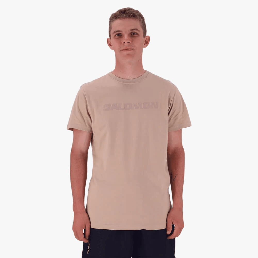 Salomon Mens Tonal Short Sleeve Tee Khaki | Salomon