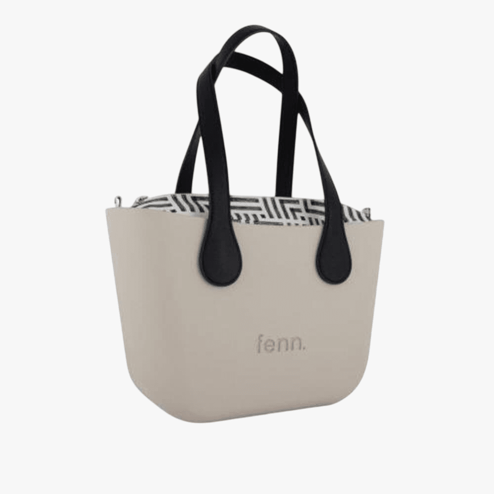 Fenn Petite Mushroom Handbag P3 Inner Wilver Zip H2 Black Handle | Fenn