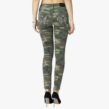 Miss Me Womens Camo Beauty Mid Rise Skinny Jean | Miss Me