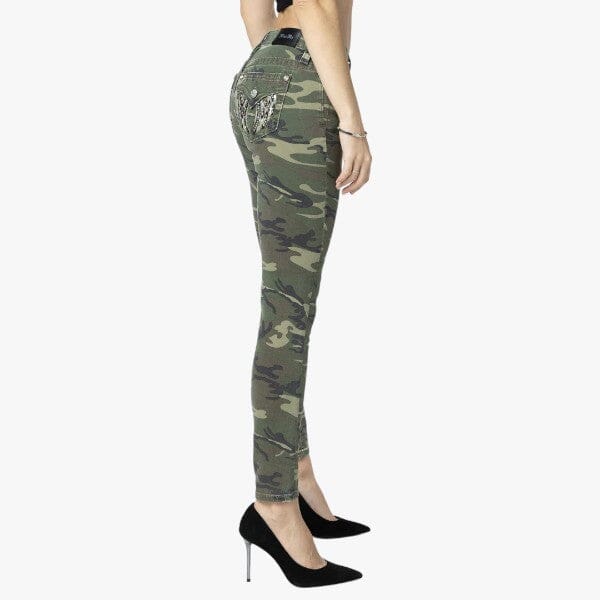 Miss Me Womens Camo Beauty Mid Rise Skinny Jean | Miss Me