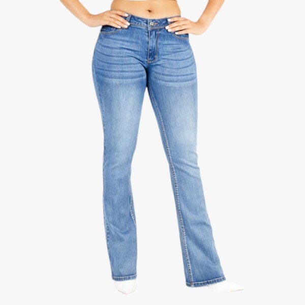 Miss Black Womens Havana 1 Bootleg Jean Medium Blue | Miss Black