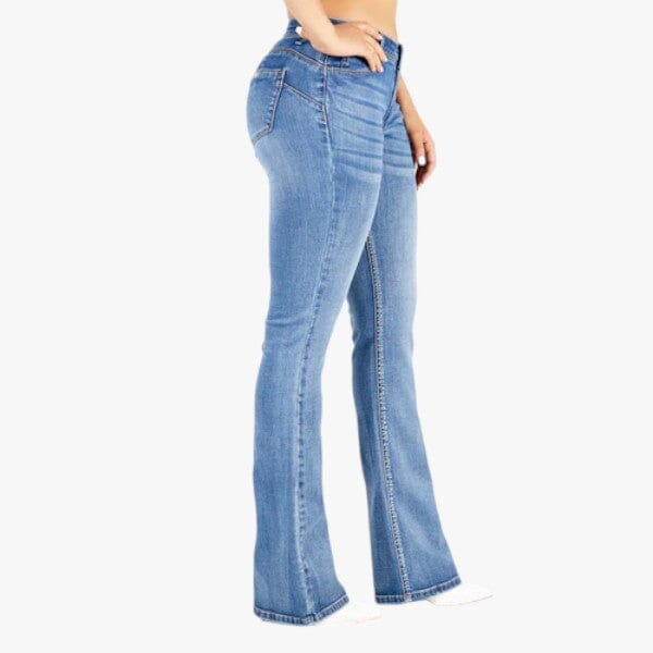 Miss Black Womens Havana 1 Bootleg Jean Medium Blue | Miss Black