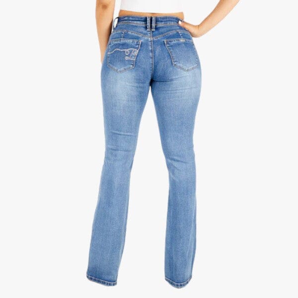 Miss Black Womens Havana 1 Bootleg Jean Medium Blue | Miss Black