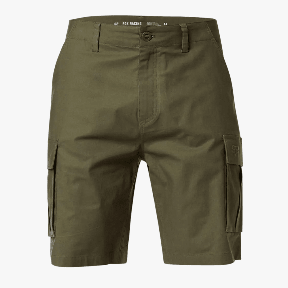 Fox Mens Slambozo 2.0 Cotton Canvas Walkshorts Olive Green | Fox