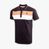 Wildebees Mens Colourblock Short Sleeve Golfer Black+ Camel+ White Wildebees