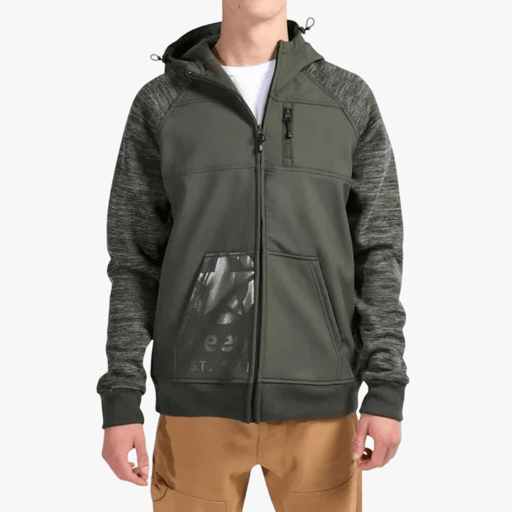 Jeep Mens Cut &amp; Sew Softshell Jacket Olive | Jeep