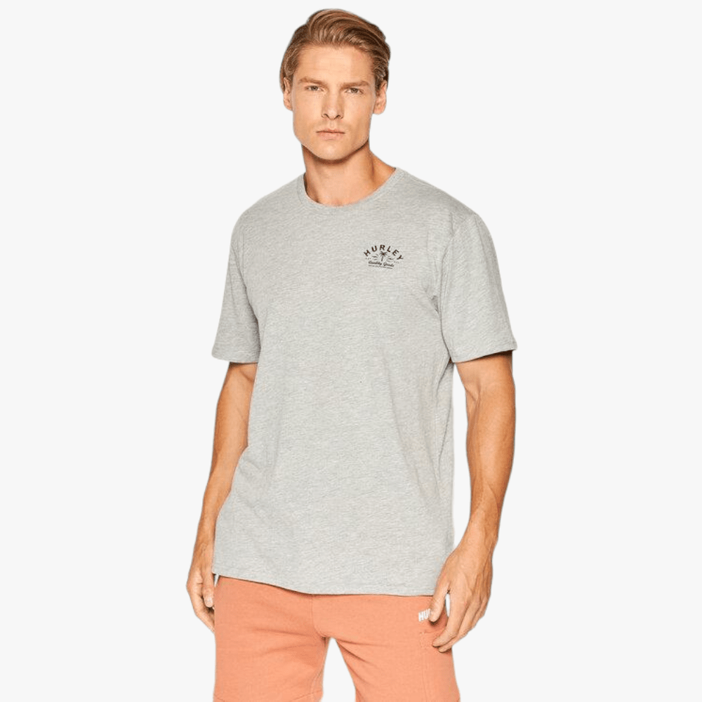 Hurley Mens Quality Good Short Sleeve Tee Dark Grey Heather | Hurley