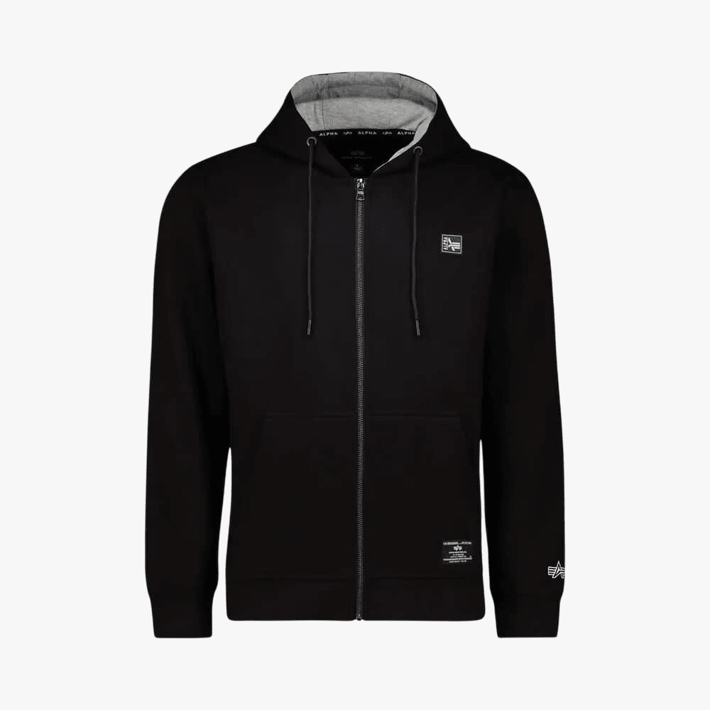 Alpha Industries Zip Hoody Black | Alpha