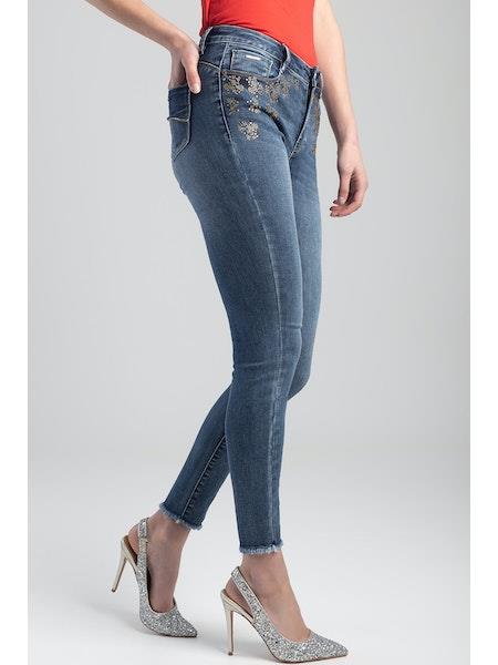 Sissy Boy Womens  Axel Skinny Jean With Bling Dk Vintage