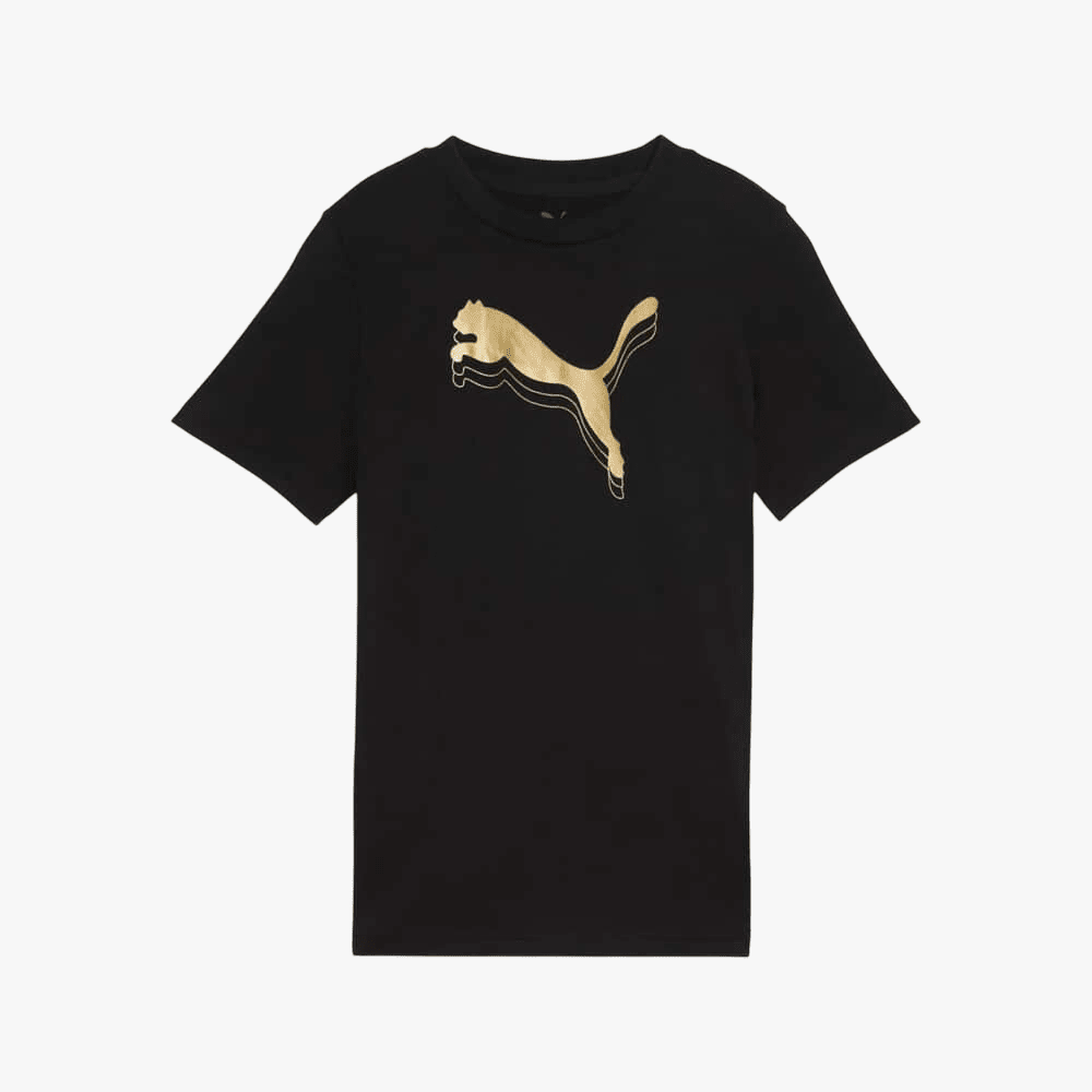 Puma Girls Metallic Short Sleeve Tee Black | Puma