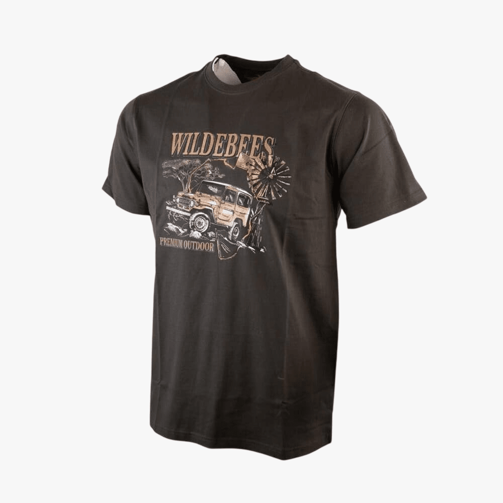 Wildebees Mens Cruising Africa Tee Fatigue | Wildebees