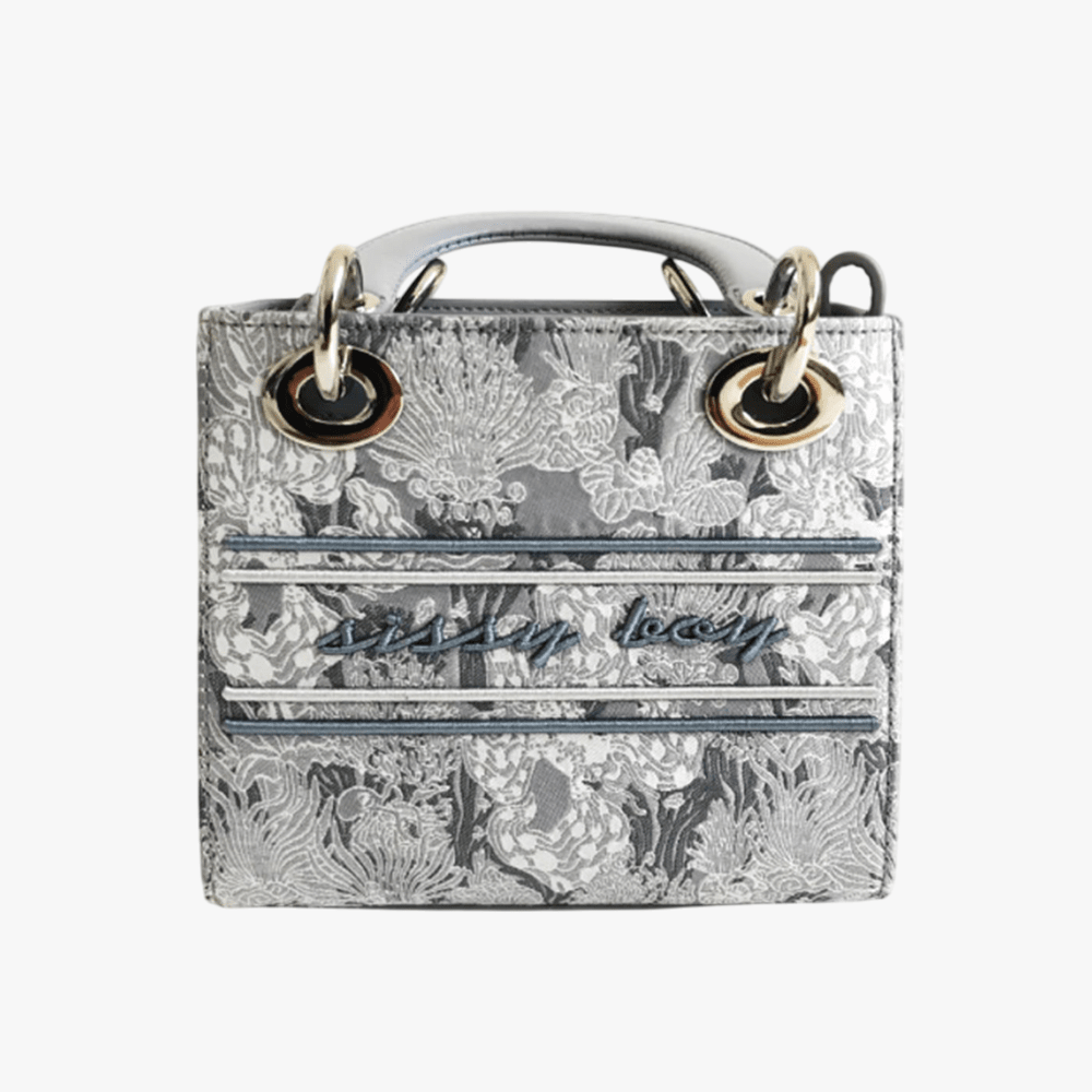 Sissy Boy Mini Fabricated Toe Handbag Blue