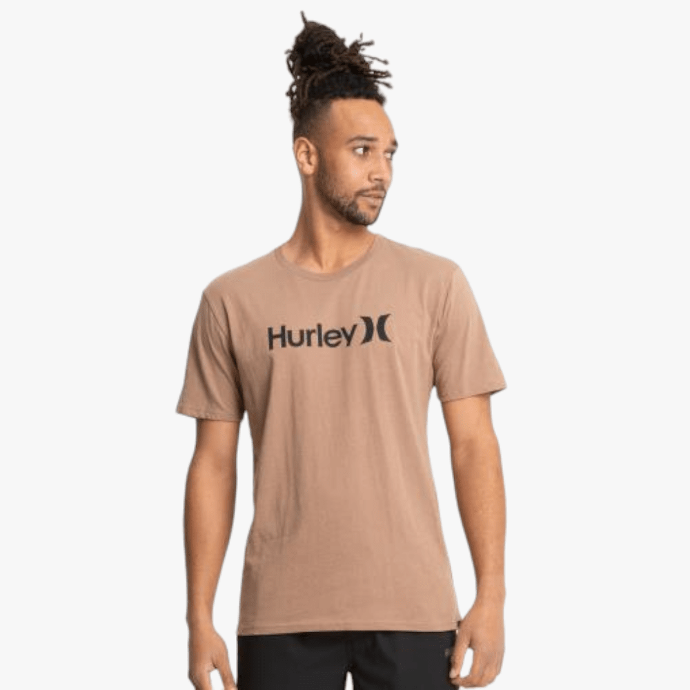 Hurley Mens Evd Wash Seasonal Oao Solid Short Sleeve Tee Taupe Haze | Hurley