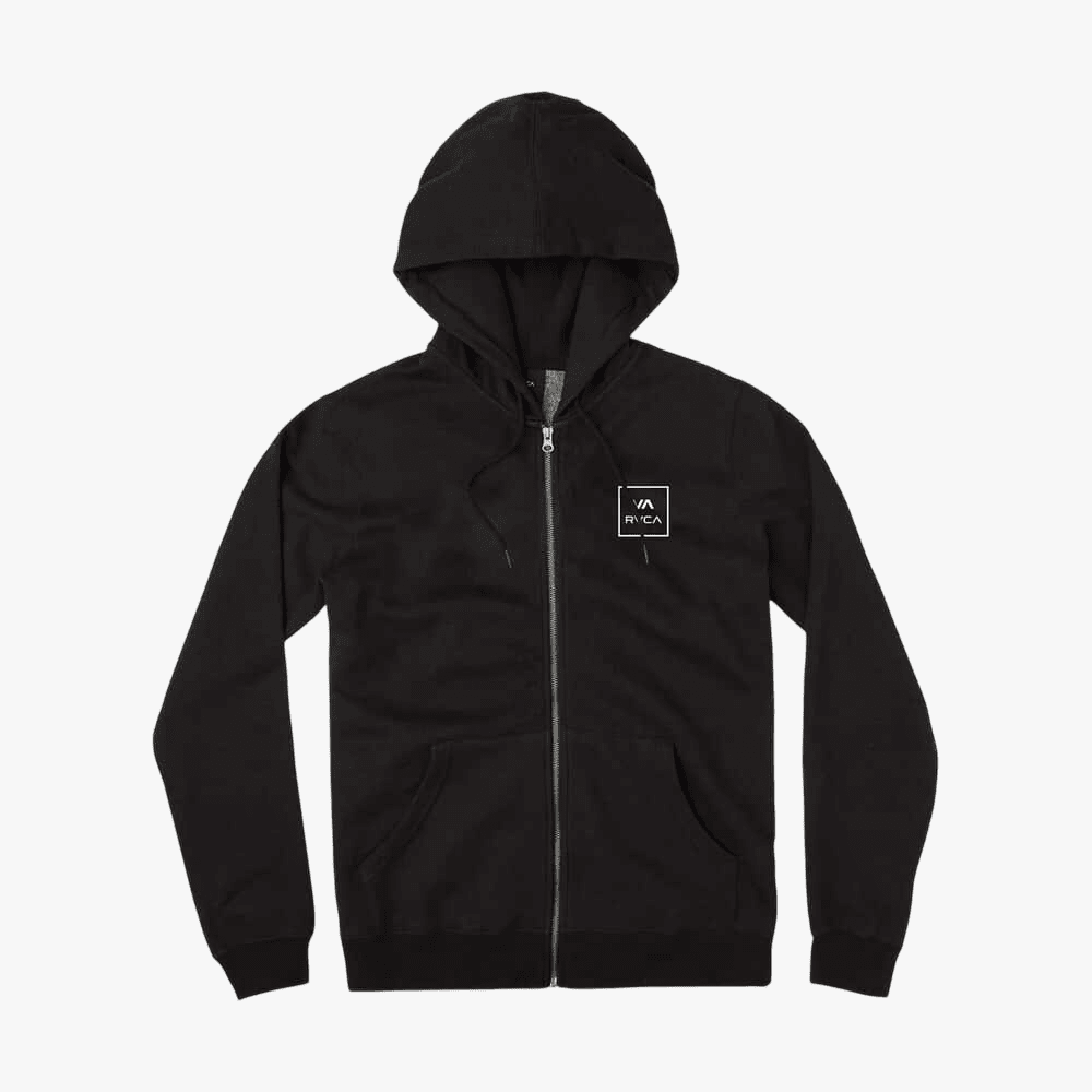 Rvca Mens Va All The Ways Zip Hoodie Black | Rvca