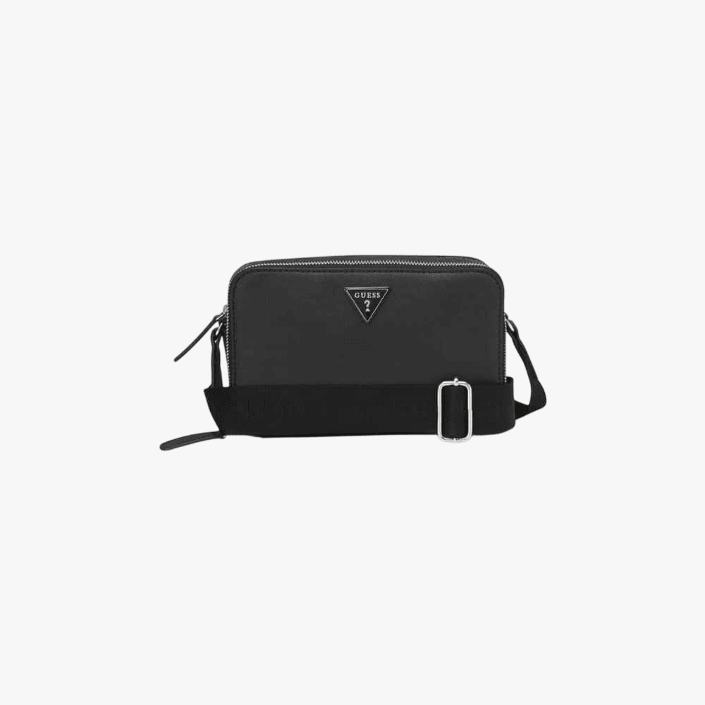 Guess Viviette Mini Dbl Zip Crossbody Bag Black | Guess