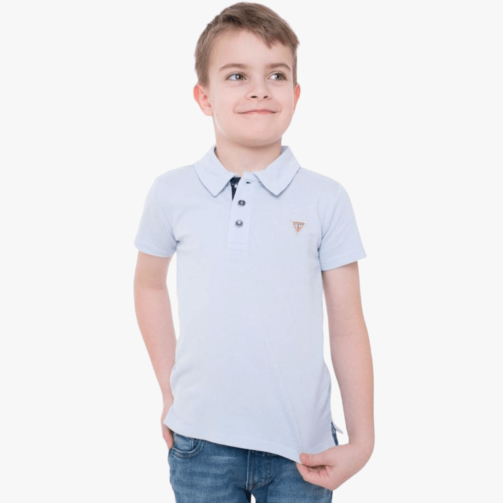 Guess Kids Core Short Sleeve Polo Golfer Blue | Guess