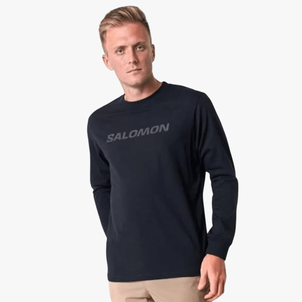 Salomon Mens Elbert Long Sleeve Tee Black | Salomon