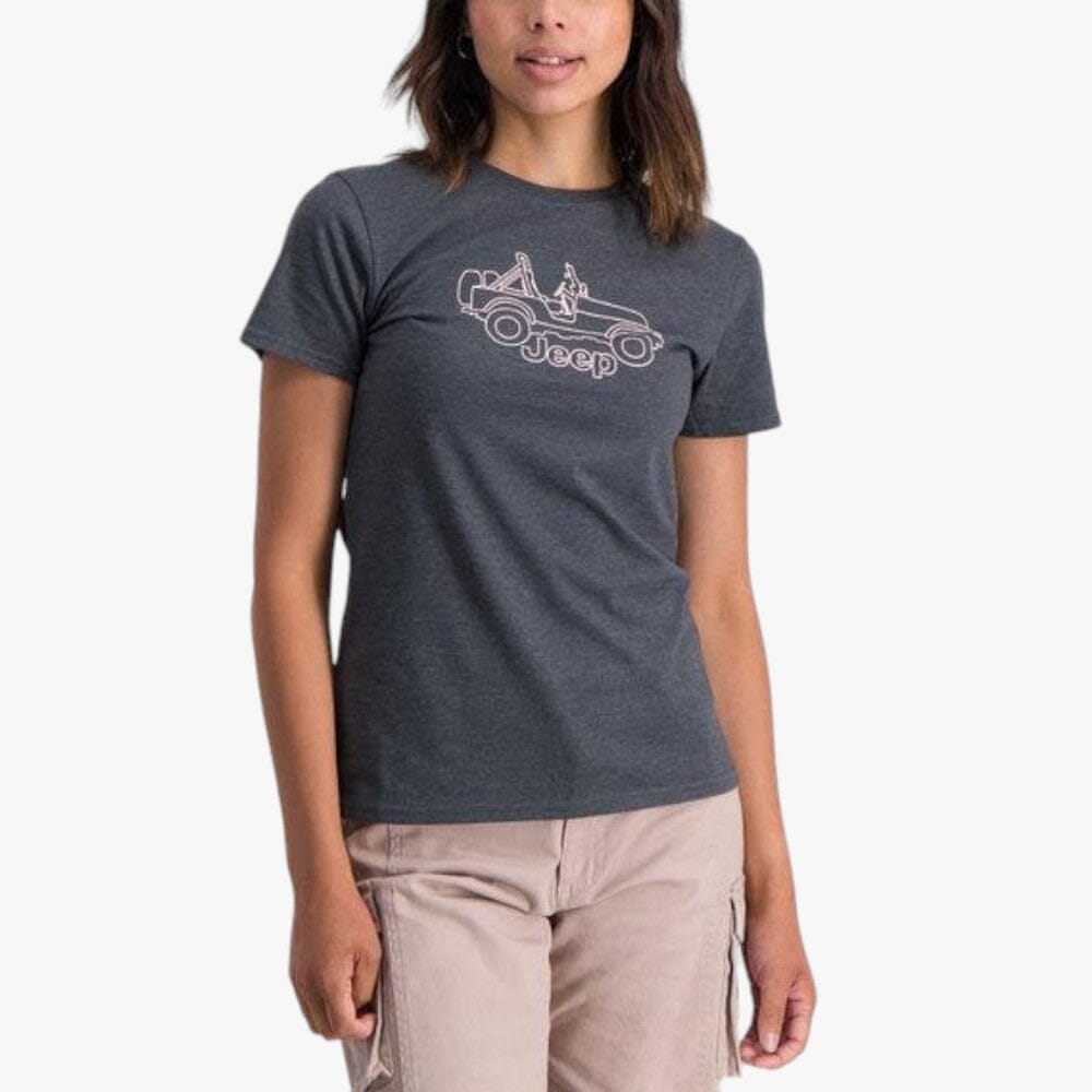 Jeep Womens Car Short Sleeve Tee French Navy | Jeep