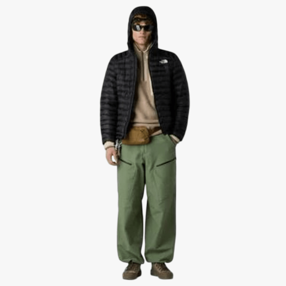 The North Face Mens Huila Synthetic Hooded Jacket Black Asphalt Grey | The North Face