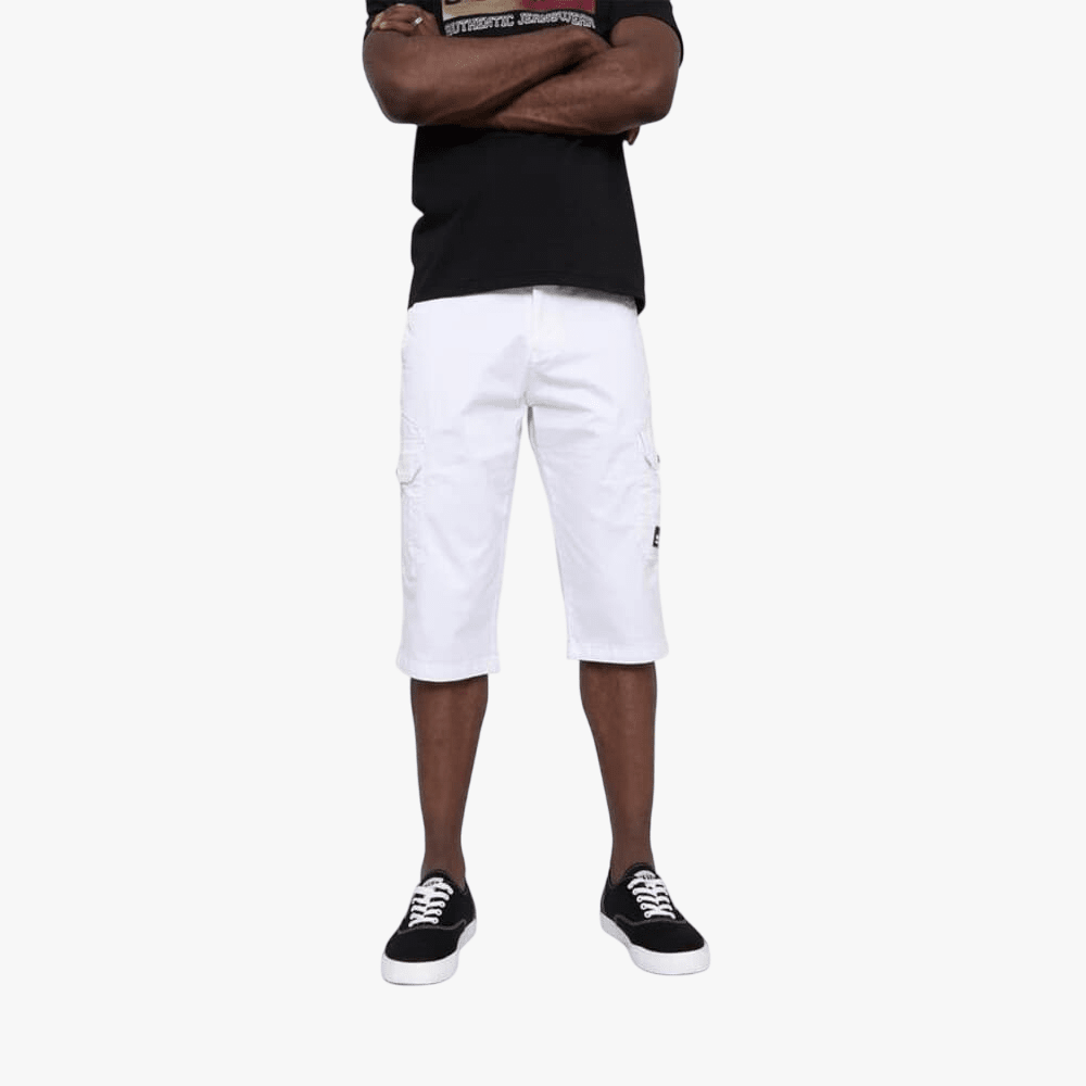 Soviet Mens Comets Cargo Clam Digger Shorts White | Soviet