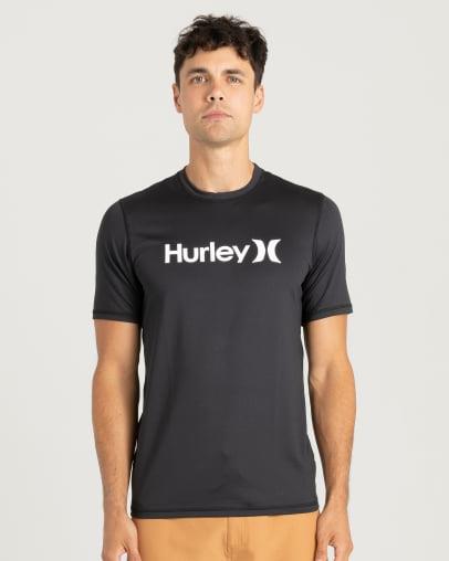 Hurley Mens Short Sleeve Rashvest Black