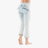 Freddy Womens Wr.Up® Bleached Push Jean High Waist Cropped Bottom Shuttle Woven Denim Clear Blue | Freddy