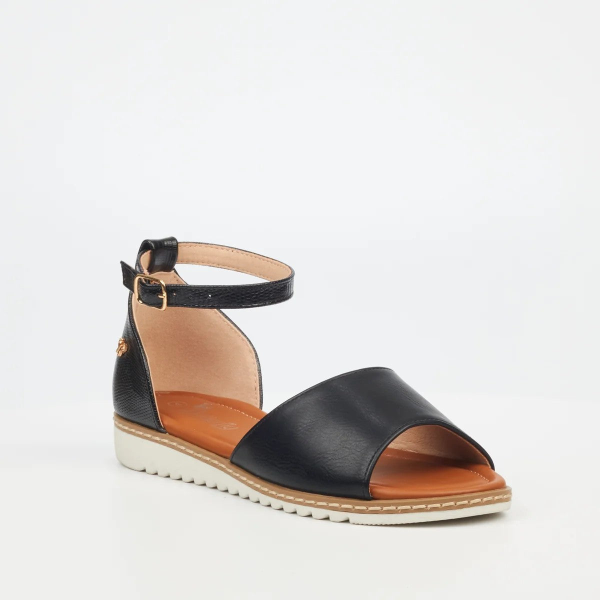 Butterfly Feet Womens Walnut Sandal Black