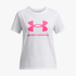 Under Armour Girls Big Logo Short Sleeve Tee 100 White | Under Armour