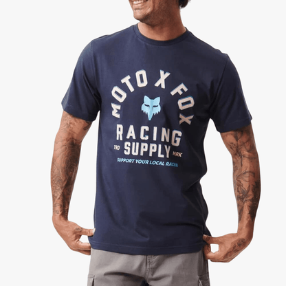 Fox Mens Local Racer Short Sleeve Tee Summit Navy | Fox