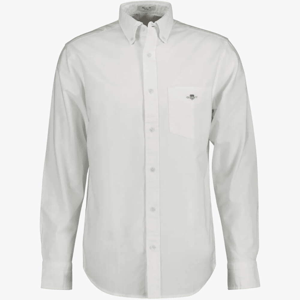 Gant Mens Reg Oxford Bd Long Sleeve Shirt White | Gant